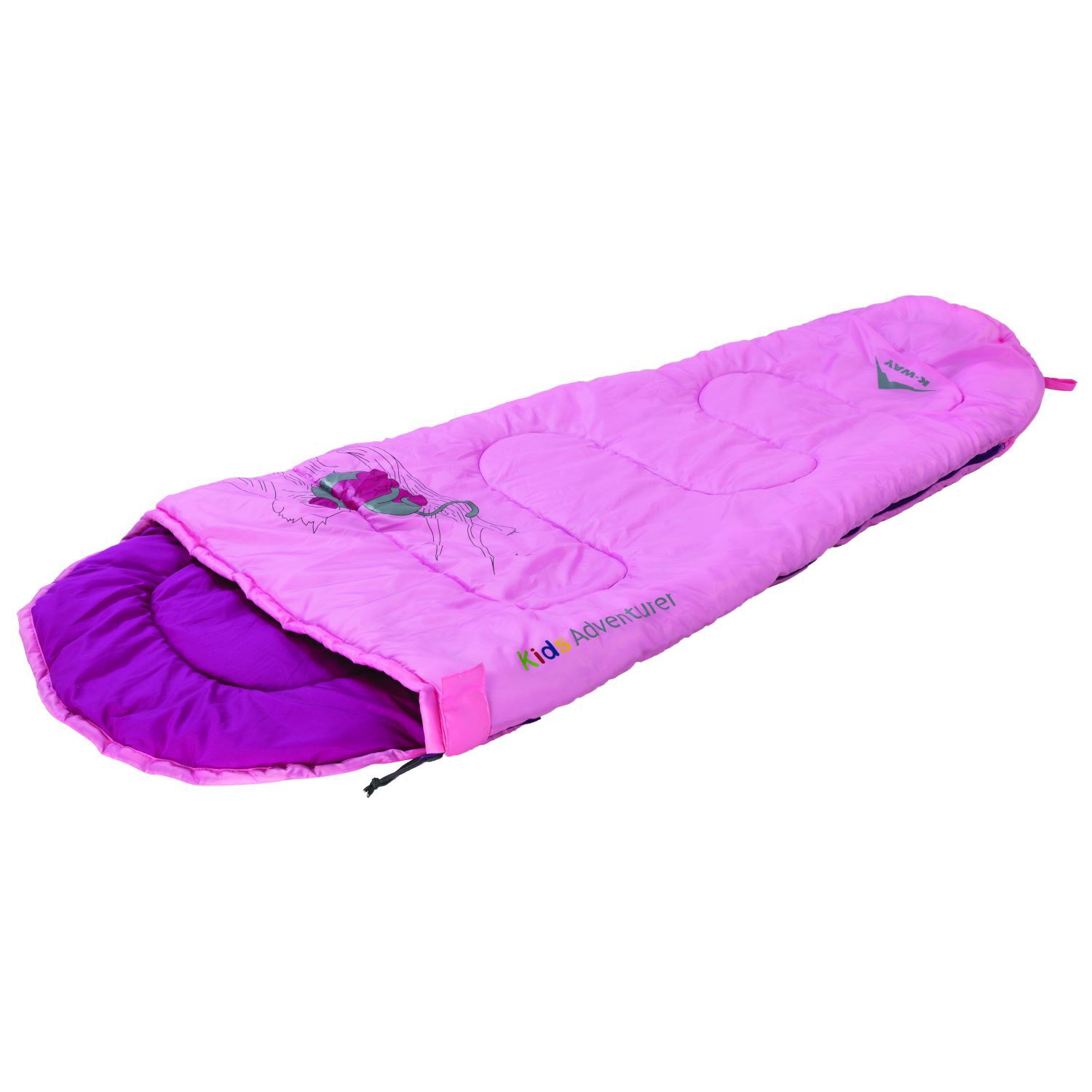 kids pink sleeping bag